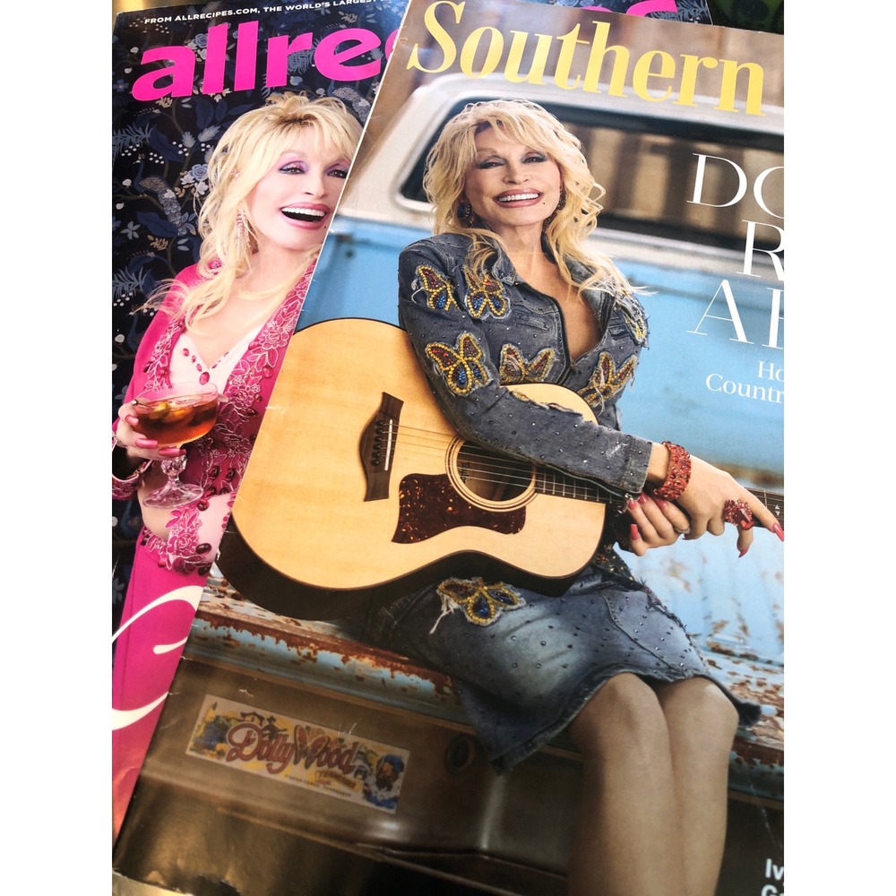 Dolly Parton Magazine Lot Southern Living Jan Feb 2025 Allrecipes Winter 2024